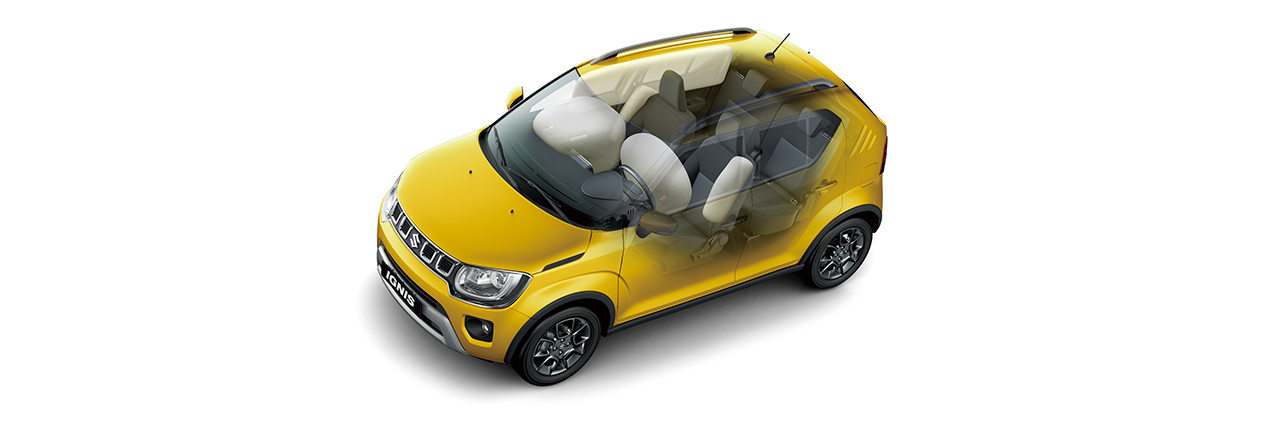 האיגניס בעל גוף קל וסופג זעזועים ושש כריות אוויר להגנה על הנוסעים ברכב